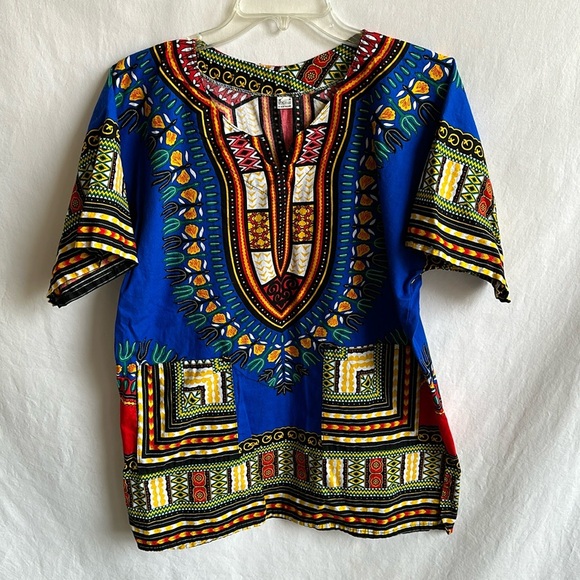 Vibrant cotton dashiki, size L - Picture 1 of 9